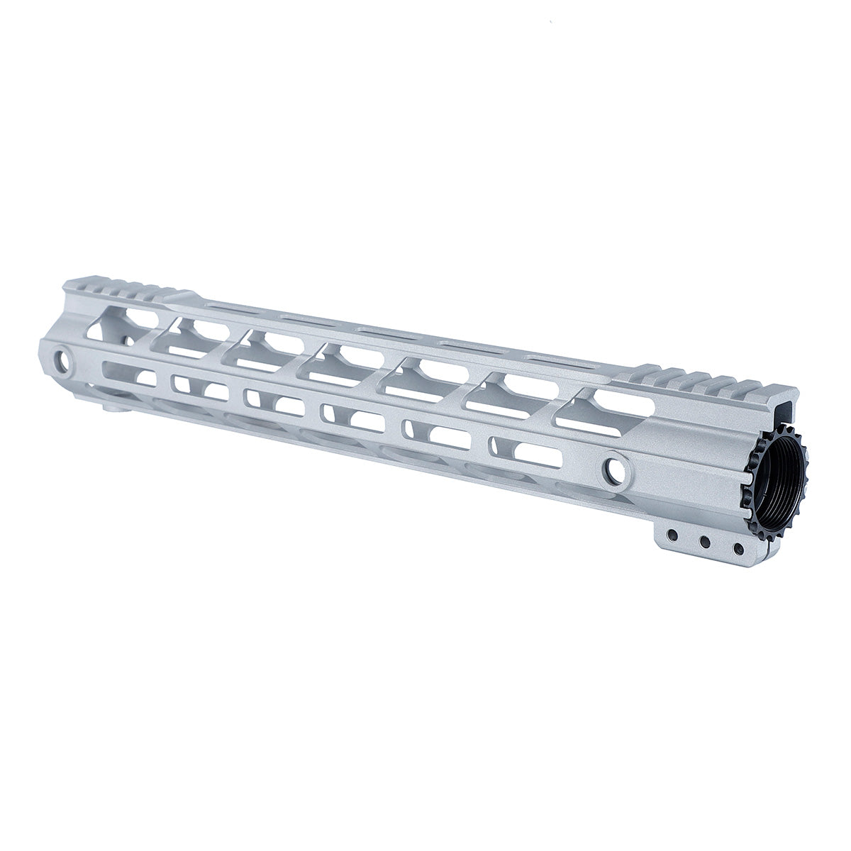 Unbranded AR-15 M-LOK Raw Handguard 135" Lightweight Free Float, Silver Color