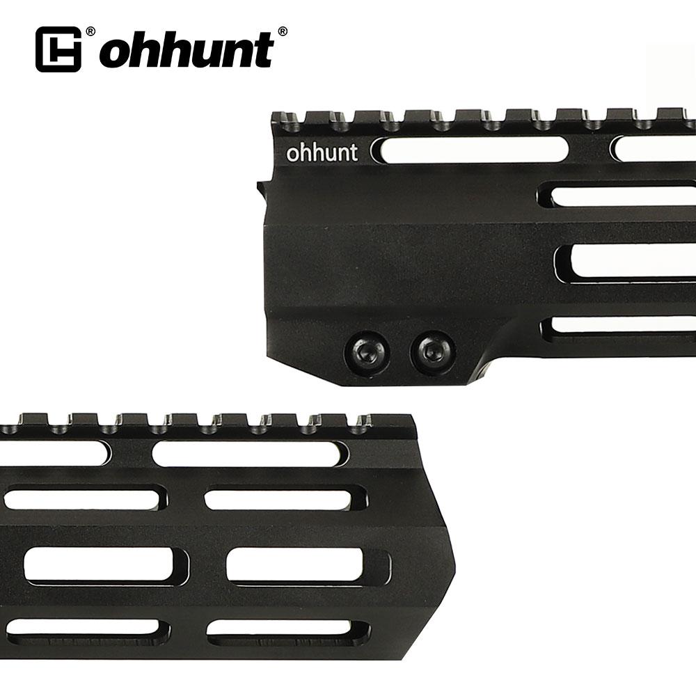 ohhunt® AR-15 7インチ フリーフロート M-Lok レール ハンドガード スチールバレルナット付き ロープロファイル