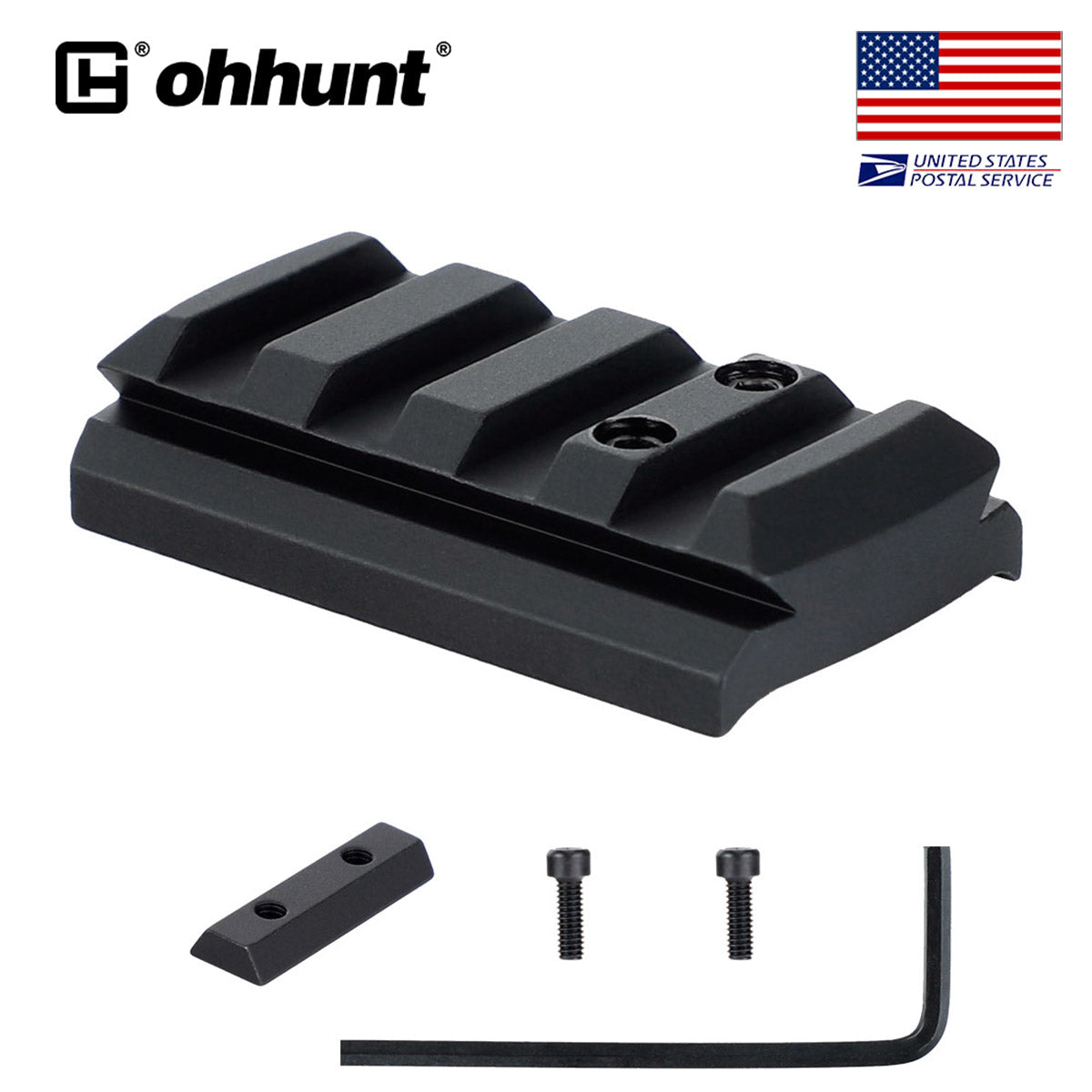 ohhunt Red Dot Mount Plate for Pistol GLock RMR RMS Doctor OTW Bushnell Trophy TRS-25