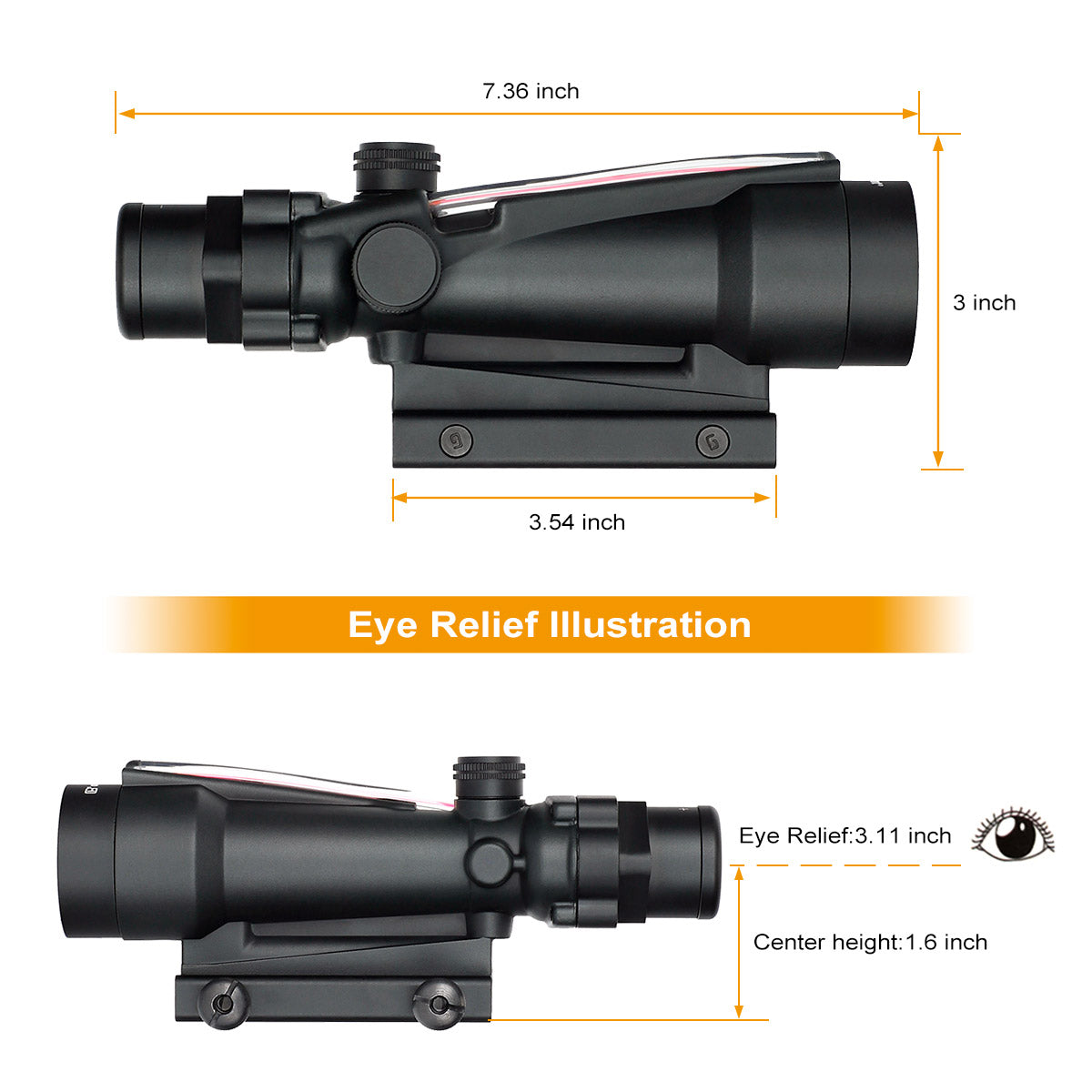 実銃対応 OHHUNT TE3-18×50sf ライフル スコープ - トイガン