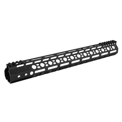 ohhunt AR-15 15" Ultra Light Hex Free Float M-lok Handguard with Steel Barrel Nut