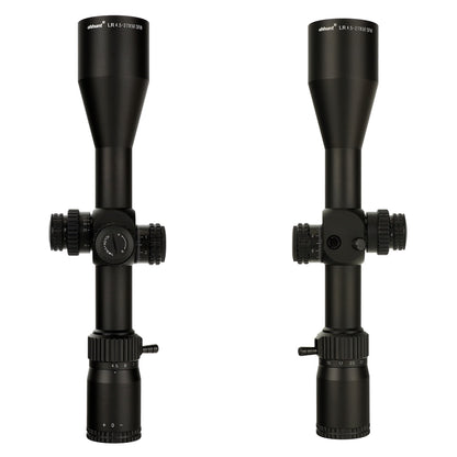 ohhunt® LR 4.5-27x50 SFIR Mira de rifle de longo alcance Mil Dot Retículo gravado em vidro Iluminação vermelha Redefinição de bloqueio de torres de paralaxe lateral