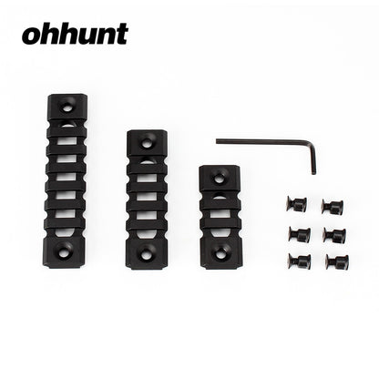 ohhunt alumínio leve Picatinny Keymod seção de trilho 3 peças - 3 slots 5 slots 7 slots