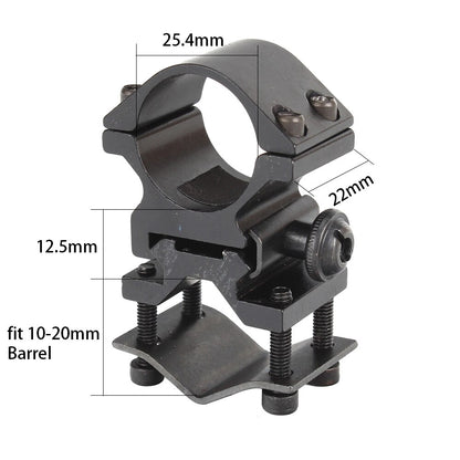 ohhunt Universal Barrel Ring Mount para 1 polegada 25,4 mm lanterna tocha anéis de liberação rápida