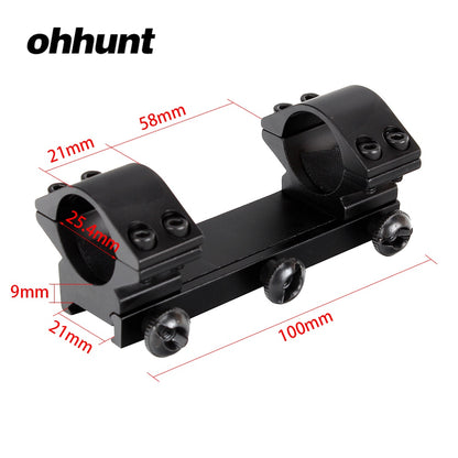 ohhunt Low Profile 1 inch Picatinny Rail Rings Mount Hunting Tactical Rifle Scope Bracket Mounts Accessories