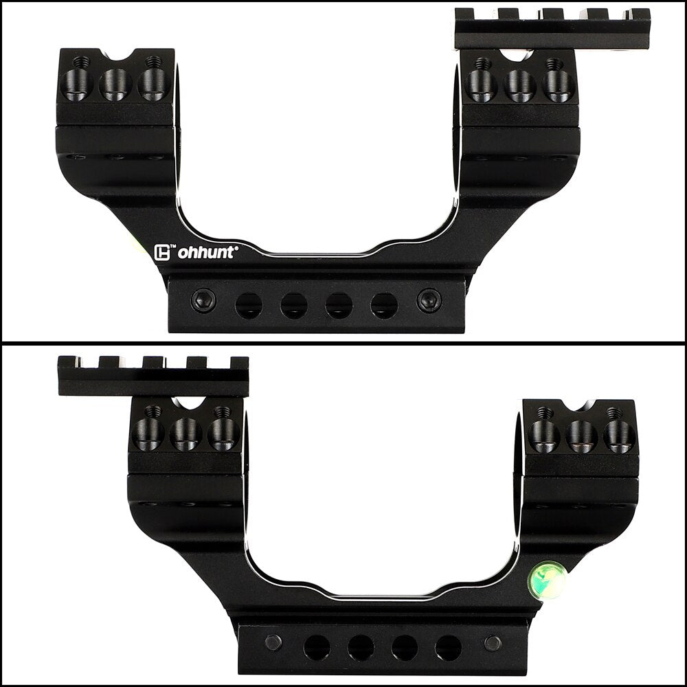 ohhunt 11mm 3/8" Dovetail Picatinny 1 inch 30mm Mount Rail Bubble Level with Top Rail