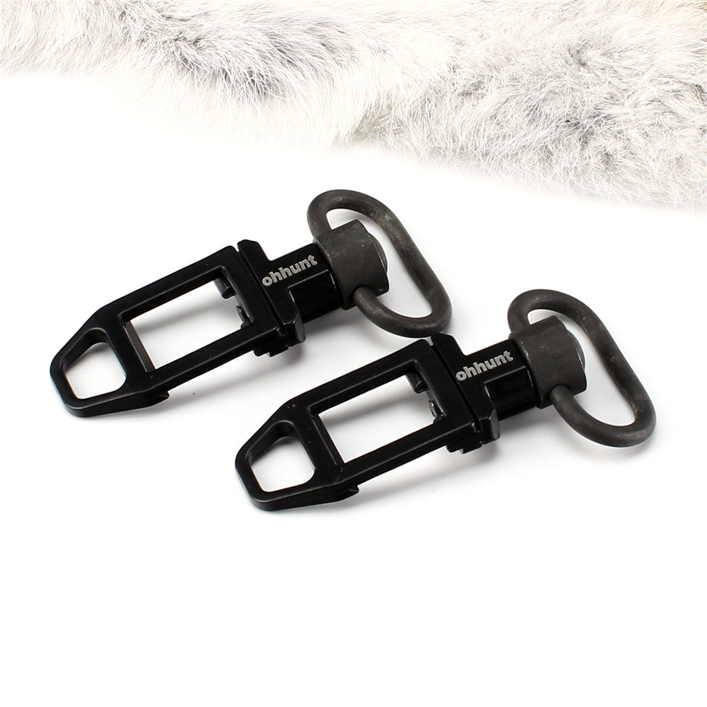 ohhunt® 2 Stück Druckknopf QD Sling Swivel Hinterhaltschlaufe Befestigungspunkt Low Profile