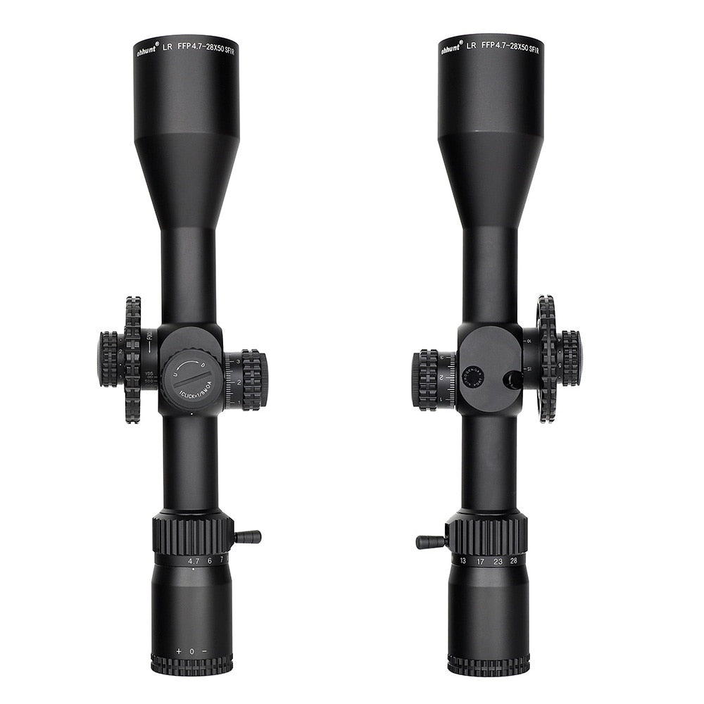 ohhunt® LR FFP 4.7-28X50 SFIR Long Range Rifle Scope Side Parallax Gla